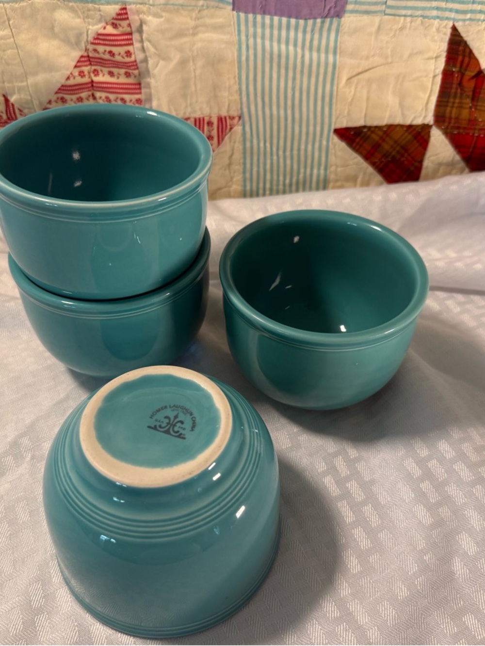 Fiestaware Turquoise Chili Bowls - Set of 4 - Picture 2 of 2